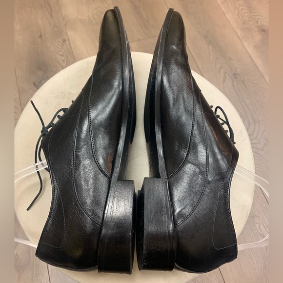 DUCA Black Leather Dress Shoes Size 44/ US 10 - Picture 6 of 15